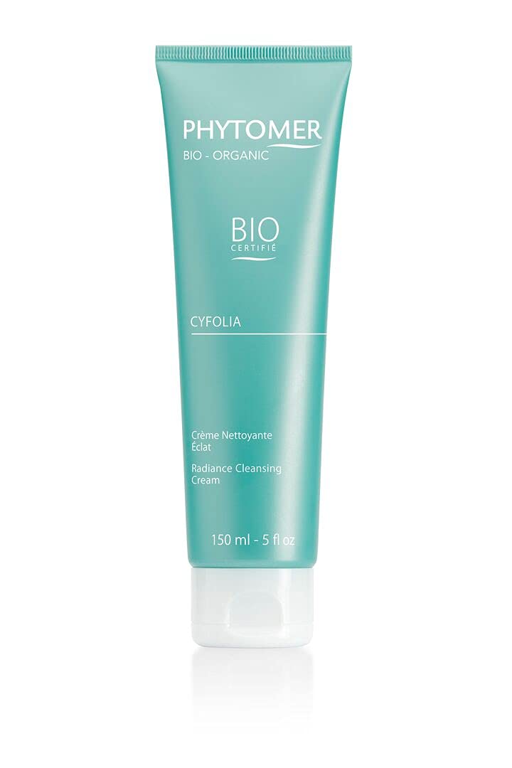 Phytomer Cyfolia Organic Cleansing Cream | Healthy, All-Natural Facial Cleanser | Certified Organic | Gentle Face Cleanser & Makeup Remover | Radiant, Glowing, Softer Skin | 150 ml - Image 1