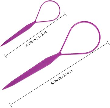 MORGLES Topsy Tail Hair Tool MORGLES 8pcs Hair Braiding Tool Topsy Tail Loop 4 Colors - Image 2