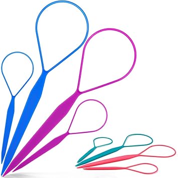 MORGLES Topsy Tail Hair Tool MORGLES 8pcs Hair Braiding Tool Topsy Tail Loop 4 Colors - Image 1