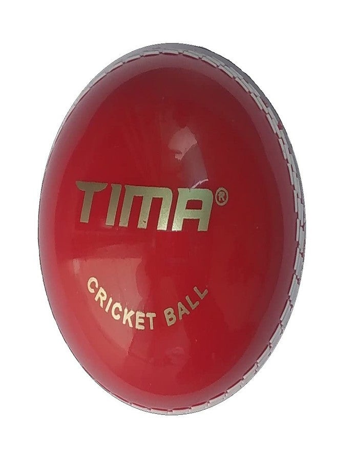 TIMA Sports Fun Poly Hard Synthetic Red Cricket Ball (Red Pack of 1) - Image 1