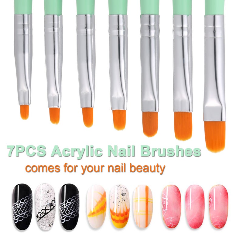 Nail Brushes: 7 Different Sizes Easy to Clean & Store - Reliable Quality Versatile Nail Tool Kit for Nail Salons Home DIY Nail Art Learners & Specialists - Image 3