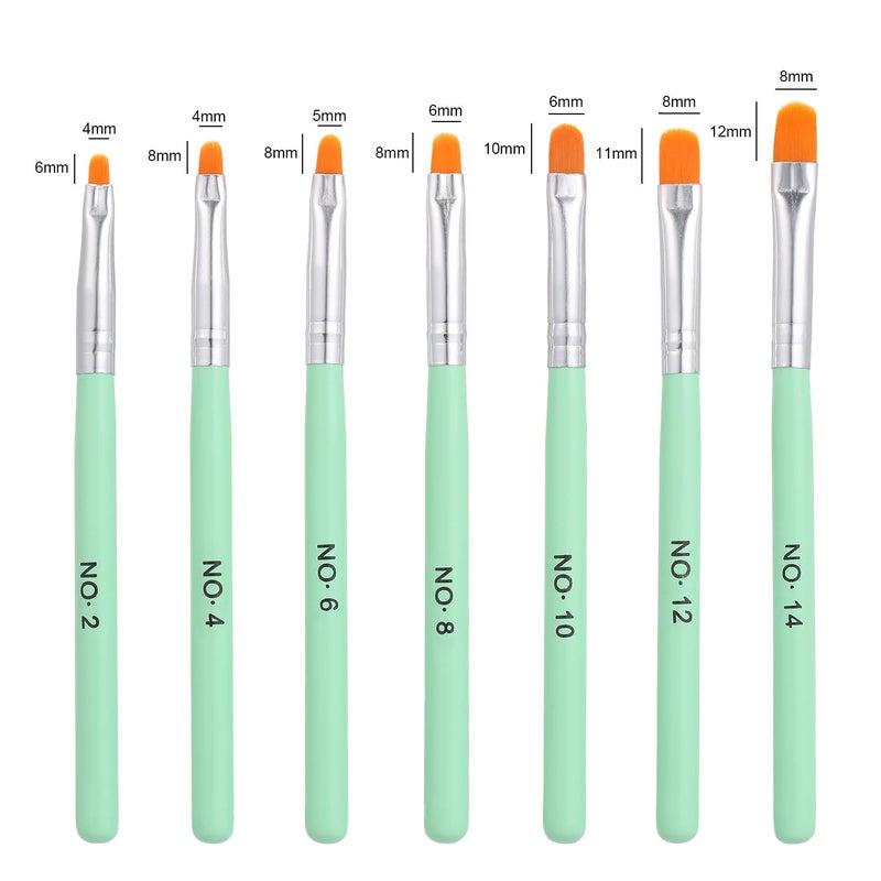 Nail Brushes: 7 Different Sizes Easy to Clean & Store - Reliable Quality Versatile Nail Tool Kit for Nail Salons Home DIY Nail Art Learners & Specialists - Image 2