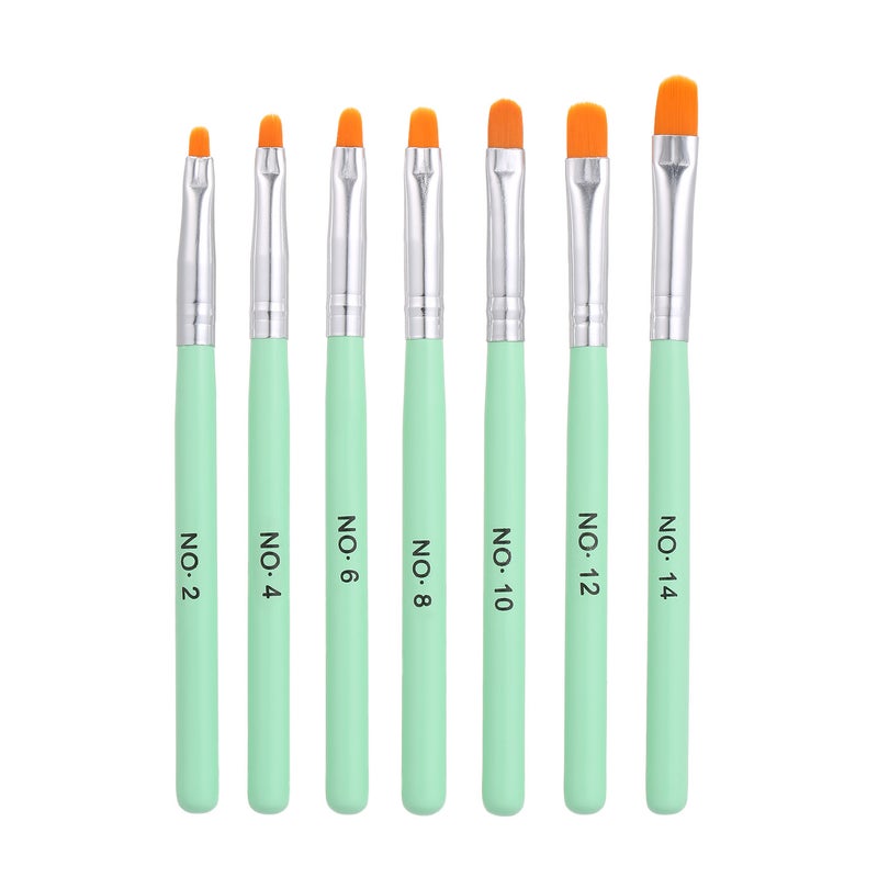 Nail Brushes: 7 Different Sizes Easy to Clean & Store - Reliable Quality Versatile Nail Tool Kit for Nail Salons Home DIY Nail Art Learners & Specialists - Image 1