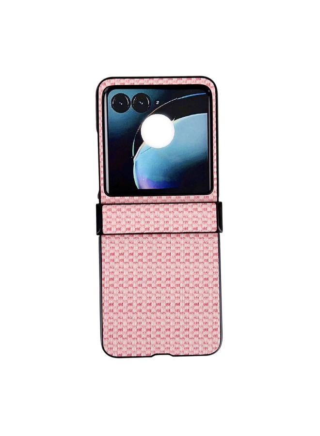 اس-توب جراب لهاتف Motorola Razr 50 بنمط نسج خيالي، طقم من ثلاث قطع، جراب هاتف واقٍ - Image 1