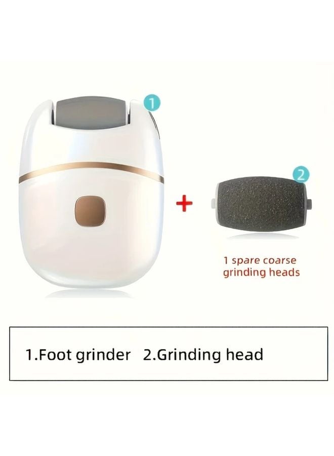 ملمع القدمين الكهربائي القابل لإعادة الشحن عبر منفذ USB المحمول مع 3 رؤوس طحن - Image 3