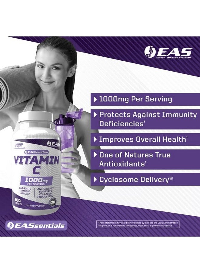 EAS Vitamin C 1000mg | Supports Immune Health & Collagen Production | High Potency Antioxidant Support | Better Absorption with Cyclosome Delivery | 200 Tablets - Image 3