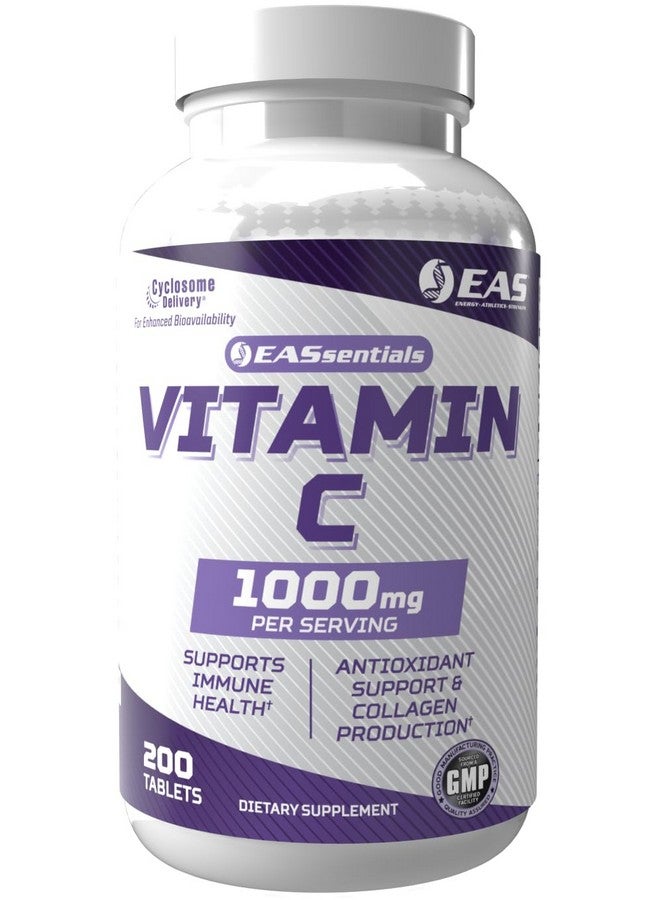 EAS Vitamin C 1000mg | Supports Immune Health & Collagen Production | High Potency Antioxidant Support | Better Absorption with Cyclosome Delivery | 200 Tablets - Image 1