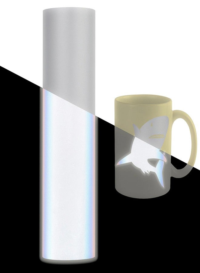 VINYL FROG Reflective Silver Adhesive Vinyl 12 inches x 6 FT Roll, Flashlight Sensitive Craft Vinyl for Decals, Cars, Bikes, Motorcycles, Helmets, Mailbox, Reflective Tape Roll - Image 1