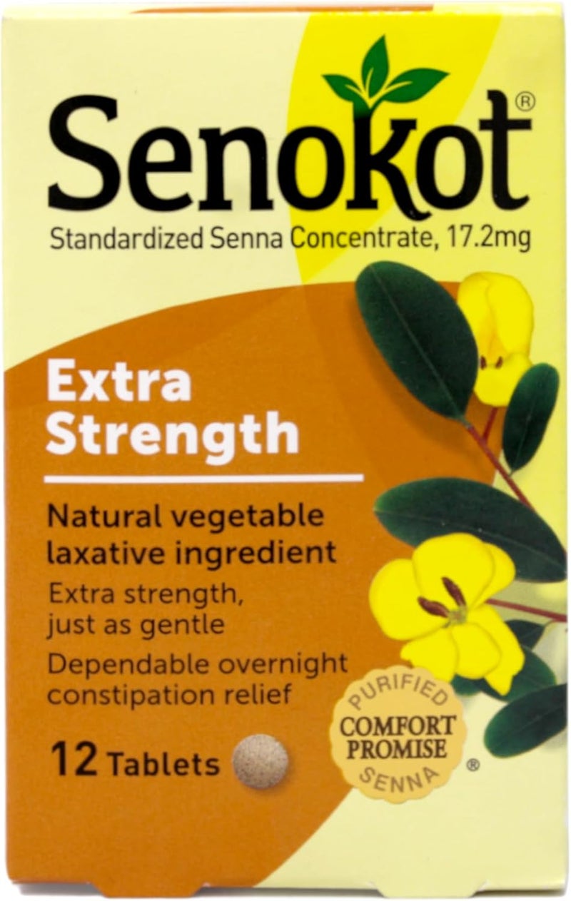 Senokot Extra Strength Natural Vegetable Laxative  12 Tablets Each Value Pack of 6 - Image 2