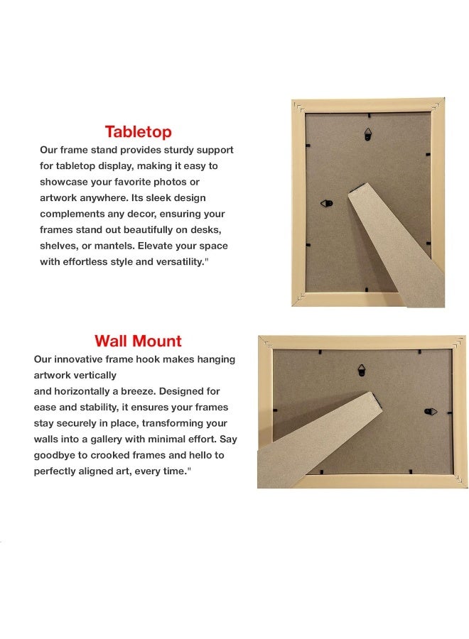 Decorhills إطارات وزينة ديكور هيلز A4 تصميم كلاسيكي للشهادات - عرض على الحائط أو الطاولة، ذهبي، الحجم 25.5x34.2 سم - Image 4