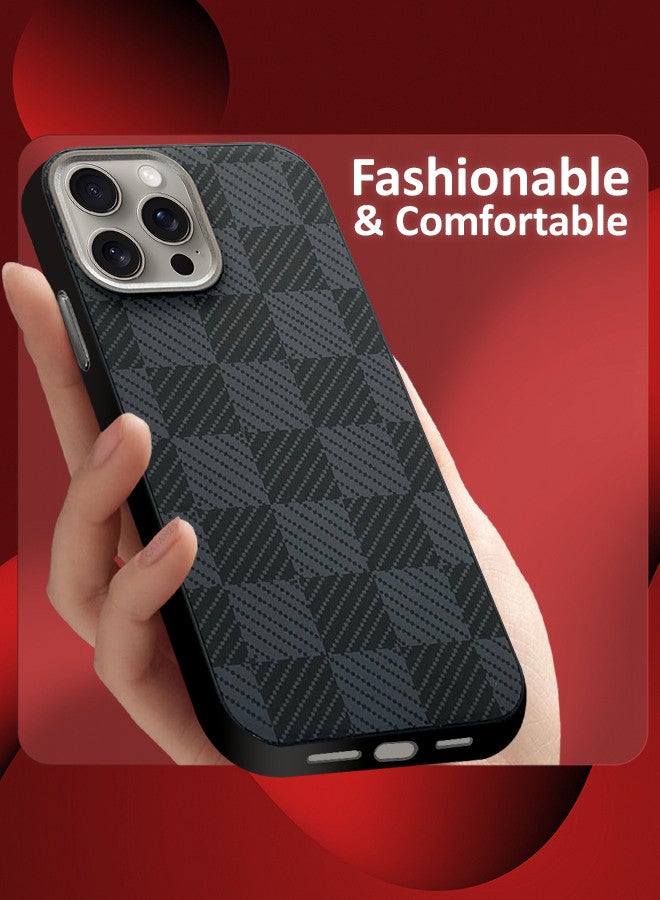 CATANES [for iPhone 15 Pro Max] Case Cover 2024 New Pattern Aramid Carbon Fiber Phone Case Slim & Light Design - Image 3