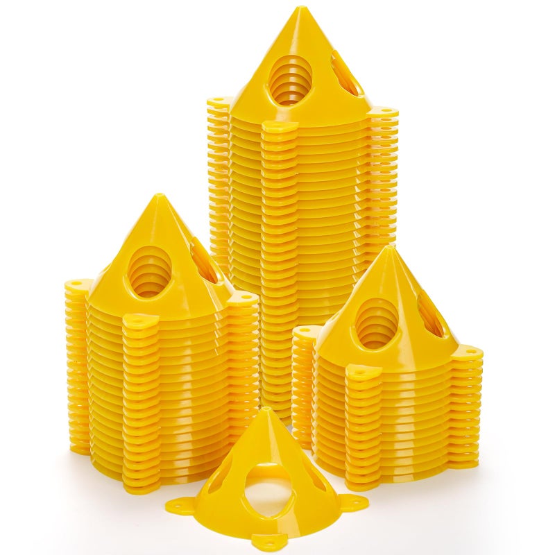 Bekith Bekith 40 Pack Yellow Cone Canvas and Cabinet Door Risers  Acrylic and Epoxy Pouring Paint Canvas Support Stands 35x2 