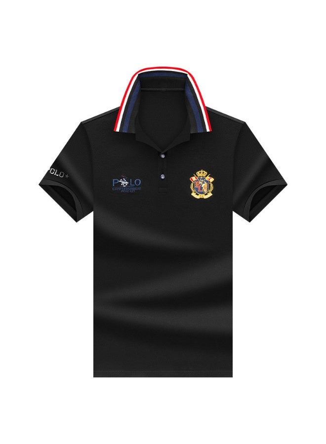 POLO Men's Polo Shirts Luxury Short Sleeve Solid Color Embroidery Business Casual Male T-shirts - Image 1