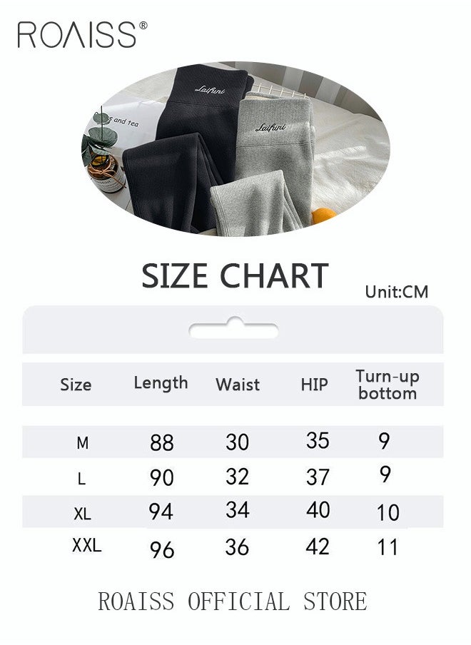 roaiss - 2-Piece Women Winter Warm Thick Trousers Fleece Lined Thermal Stretchy Leggings Winter High Waist Thick Warm Cashmere Lamb Fleece Pants Fluffy Slim Tights Stylish Women Yoga Leggings - Image 1
