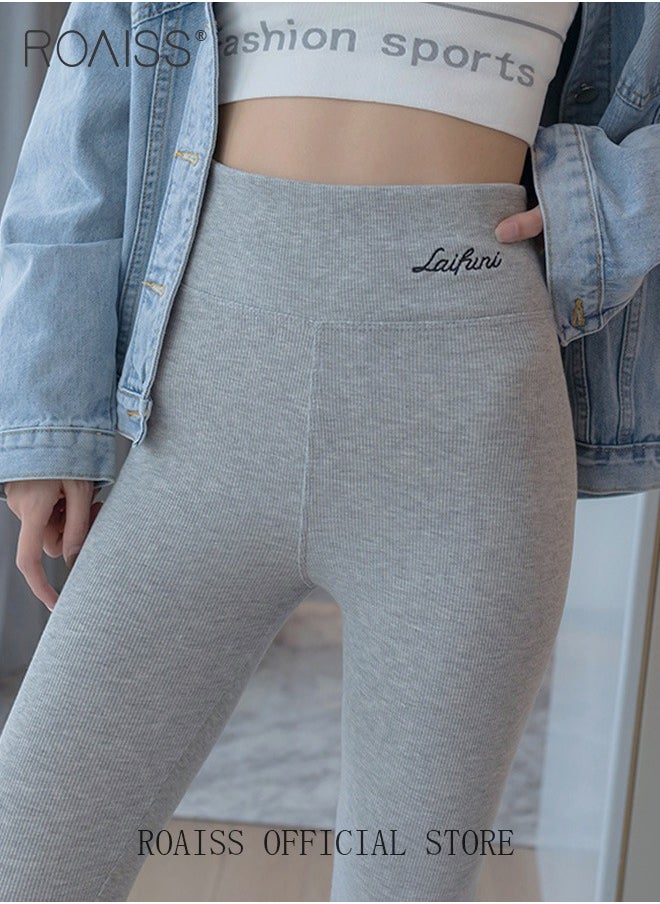 roaiss - 2-Piece Women Winter Warm Thick Trousers Fleece Lined Thermal Stretchy Leggings Winter High Waist Thick Warm Cashmere Lamb Fleece Pants Fluffy Slim Tights Stylish Women Yoga Leggings - Image 1