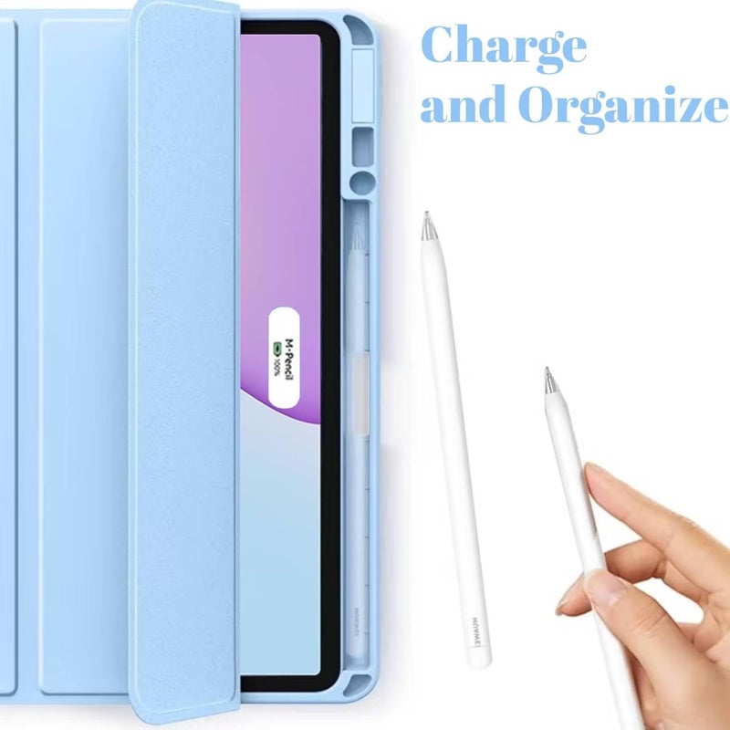 Vurtboly Cross part assemble fit Hybrid Case Compatible with Huawei Matepad 11.5inch 2025 Cover, Multi-Angle Stand Flip Hard PC Case with Pen Holder Protective Stand Cover Compatible with Huawei Matepad 11.5“2025 (Blue) All-scene compatible build - Image 4