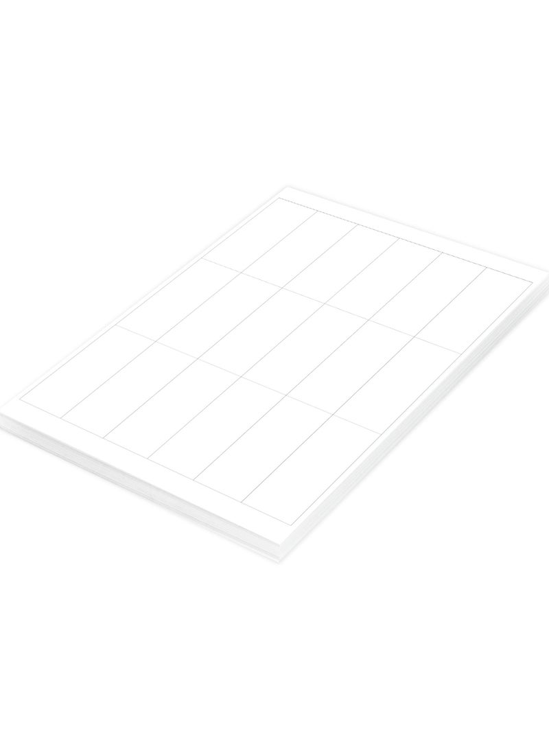 FIS Multipurpose Laser Labels, Colour White, Size 88.9X33.8MM (18 Stickers x 100 Sheet) A4 Size, E.U. Origin Material - FSLA18-3-100… - Image 1