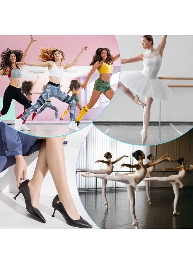 زوجان من وسادات أصابع القدم لأحذية الباليه - وسادات قطنية لأصابع القدم ووسادات جل سيليكون لحماية مشط القدم، قابلة للتهوية والغسل - Image 5
