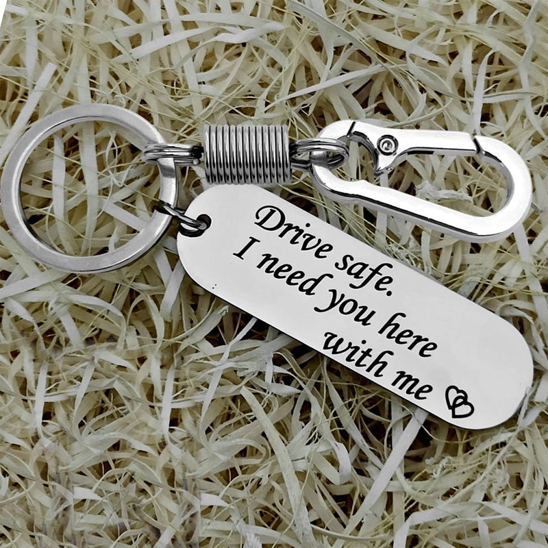 BAMALI Customize Galaxy Laser Engrave Drive Safe Keychain Gifts for Husband Boyfriend Valentine Friendship Day Anniversary New car Gifts Birthday Key Chain for Love - Image 5