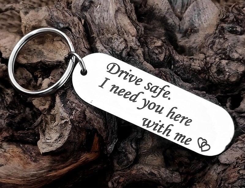BAMALI Customize Galaxy Laser Engrave Drive Safe Keychain Gifts for Husband Boyfriend Valentine Friendship Day Anniversary New car Gifts Birthday Key Chain for Love - Image 3