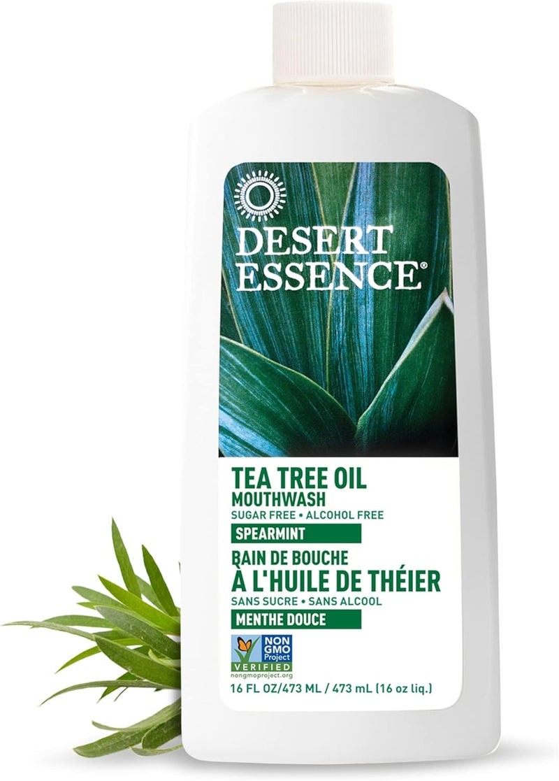 Desert Essence Natural Tea Tree Oil Mouthwash - 6 Pack of 16 fl oz Bottles - Image 2