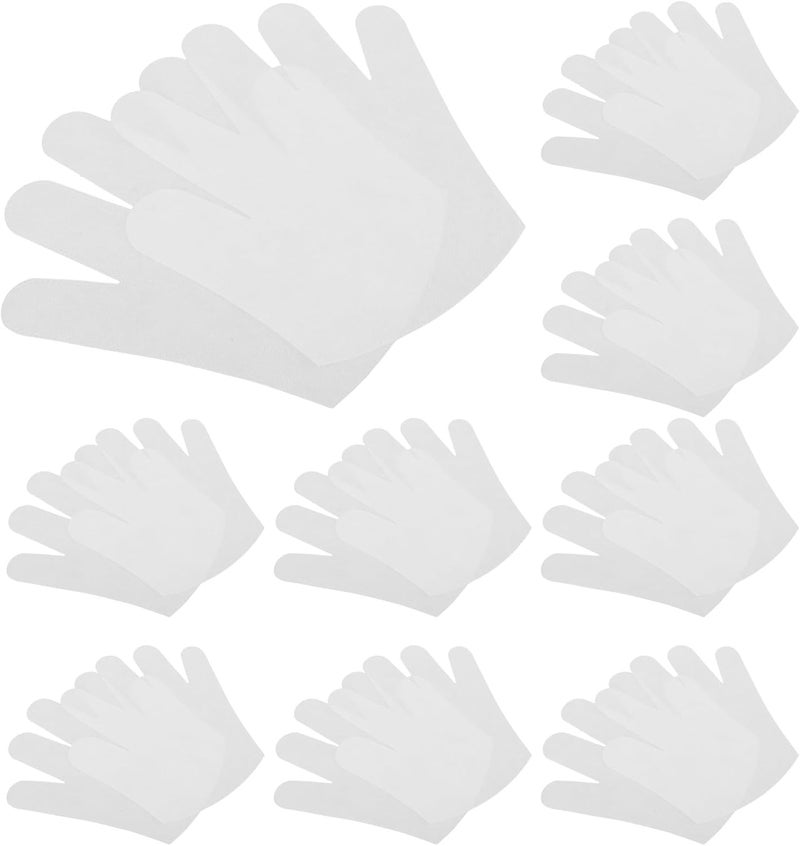 LABRIMP Moisturizing Gloves for Dry Hands 50 Pairs Non-Woven Fabric Overnight Sleep Gloves White Hand Protection for Cracked Skin Treatment - Image 1