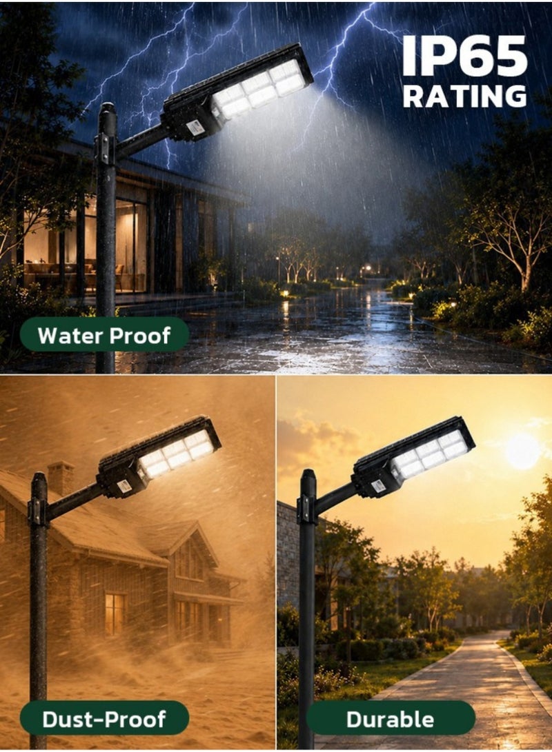Max 800W Solar Street Light with SMD LED, 4.5V 5W Solar Panel, 3.2V 5Ah Li-ion Battery, Remote & Optical Sensor Control, Outdoor Waterproof Solar Lamp for Garden Yard Pathway Park - Image 5