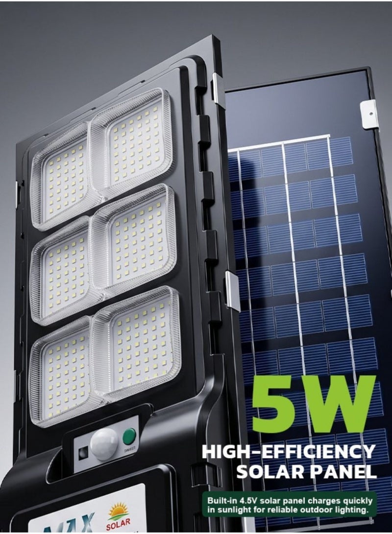 Max 800W Solar Street Light with SMD LED, 4.5V 5W Solar Panel, 3.2V 5Ah Li-ion Battery, Remote & Optical Sensor Control, Outdoor Waterproof Solar Lamp for Garden Yard Pathway Park - Image 5