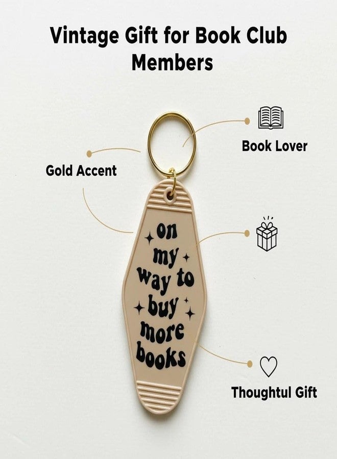 Lemua Book Lover Keychain for Women Men On My Way To Buy More Books Motel Keychain Bookish - Image 2