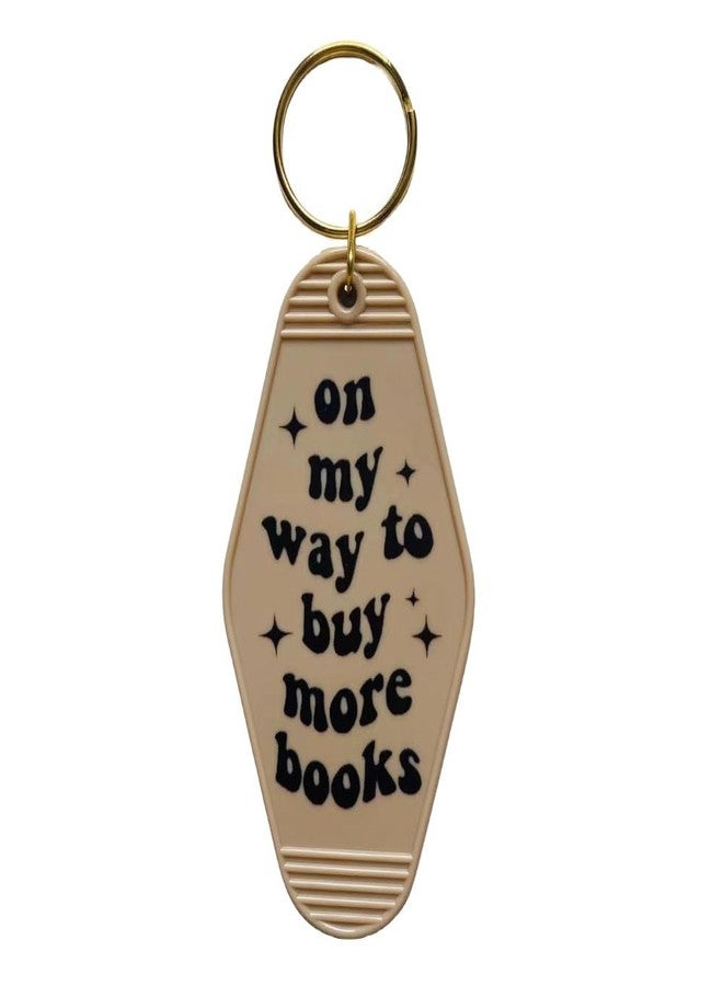 Lemua Book Lover Keychain for Women Men On My Way To Buy More Books Motel Keychain Bookish - Image 1