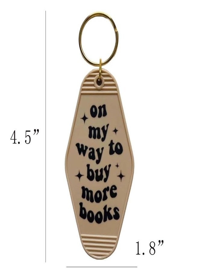 Lemua Book Lover Keychain for Women Men On My Way To Buy More Books Motel Keychain Bookish - Image 5