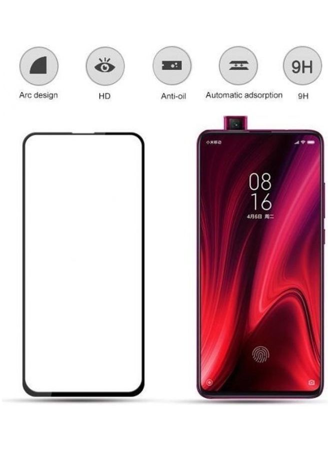 NIBEMINENT Edge To Full Glue Tempered Glass Screen Guard Protector Compatible With Mi 9T Case/Redmi K20 Pro/Redmi K20-3D Clear/black - Image 2