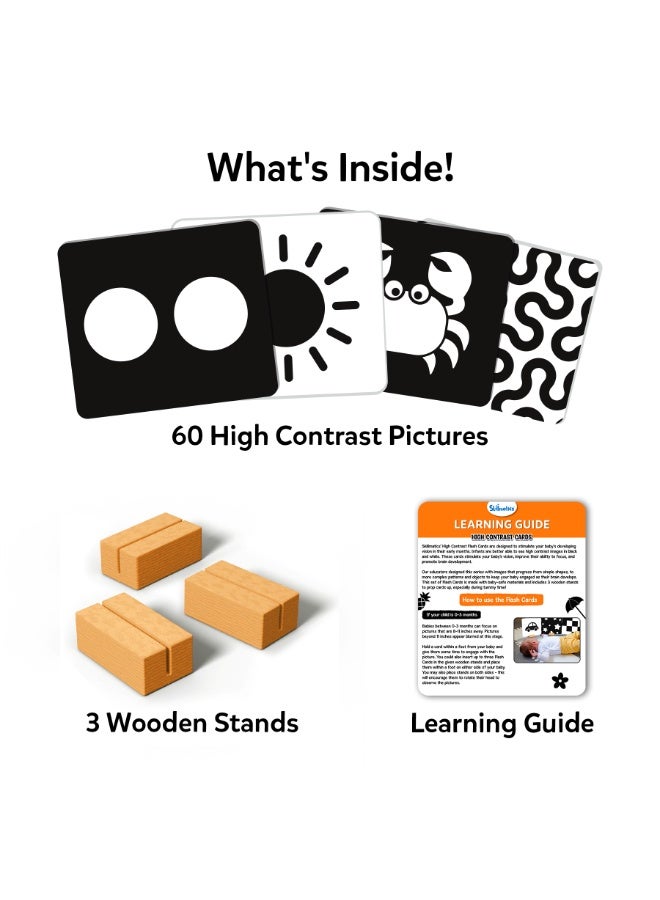 Skillmatics High Contrast - Large Flash Cards for Babies & Infants, 60 Pictures, Visual Stimulation & Sensory Development, Travel Friendly, Gifts for Infants 0 to 12 Months - Image 2