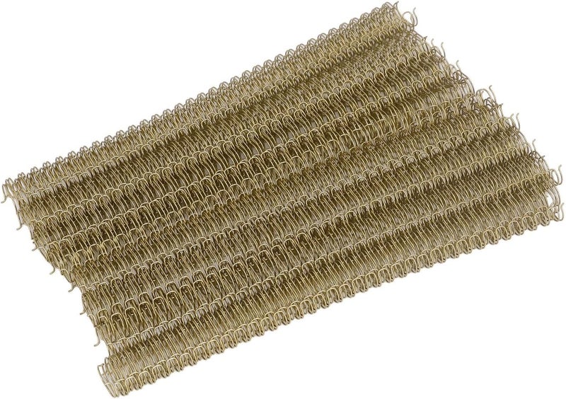 Space saving 100Pcs A4 Double Loop Wire Binding Spine, 12.7mm Diameter, 34 Loop, 100 Sheet Capacity, Sturdy & Durable for Office Documents, Reports, Presentations (Light Gold) Classic practical design - Image 2