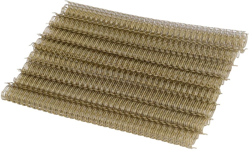Space saving 100Pcs A4 Double Loop Wire Binding Spine, 12.7mm Diameter, 34 Loop, 100 Sheet Capacity, Sturdy & Durable for Office Documents, Reports, Presentations (Light Gold) Classic practical design - Image 5