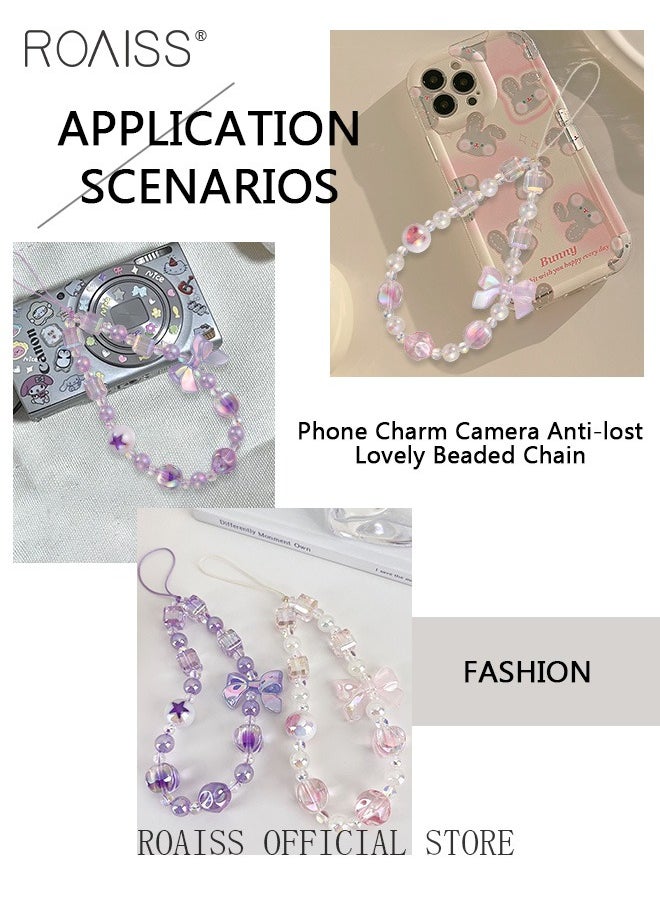roaiss - High Quality Mobile Phone Pendant Camera Anti Lost Rope Handmade Beads Cute and Fashionable Versatile for Everyday Use - Image 1
