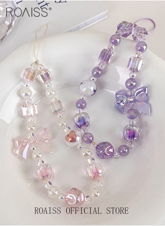 roaiss - High Quality Mobile Phone Pendant Camera Anti Lost Rope Handmade Beads Cute and Fashionable Versatile for Everyday Use - Image 1