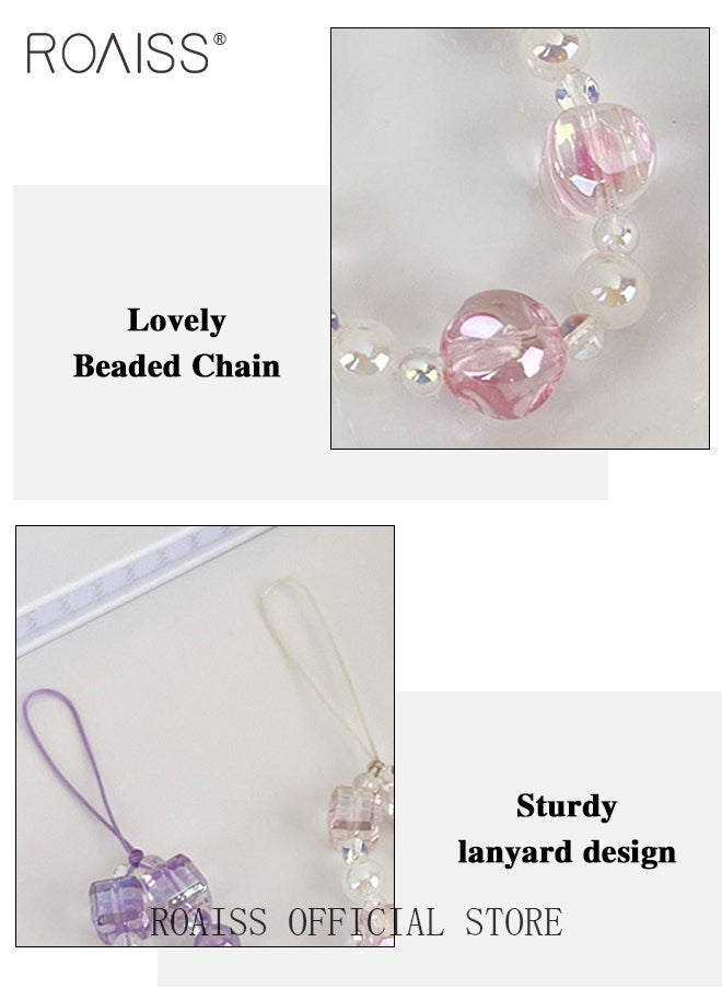 roaiss - High Quality Mobile Phone Pendant Camera Anti Lost Rope Handmade Beads Cute and Fashionable Versatile for Everyday Use - Image 1