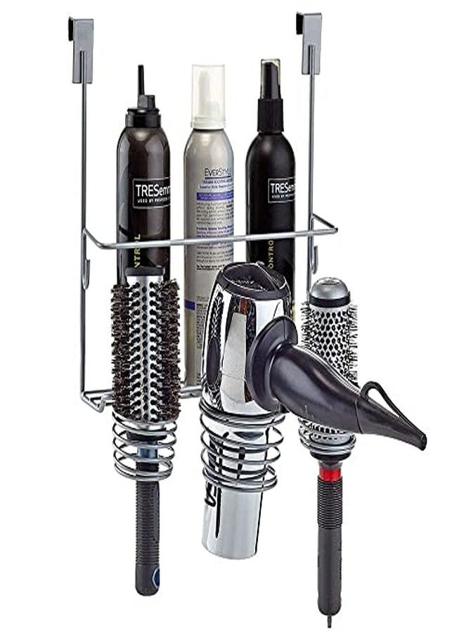 Home Intuition Hair Styling Station Organizer, Over The Cabinet Door (Silver) - Image 1