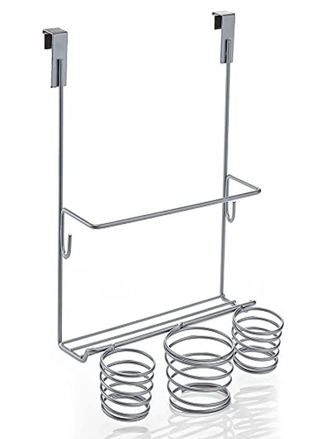 Home Intuition Hair Styling Station Organizer, Over The Cabinet Door (Silver) - Image 3