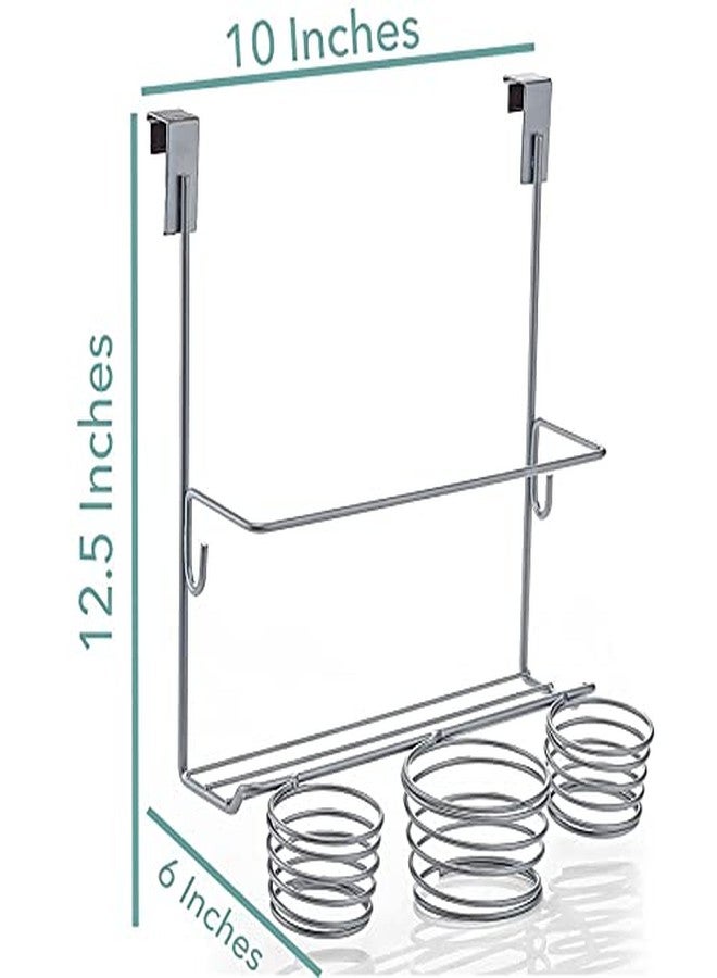 Home Intuition Hair Styling Station Organizer, Over The Cabinet Door (Silver) - Image 2