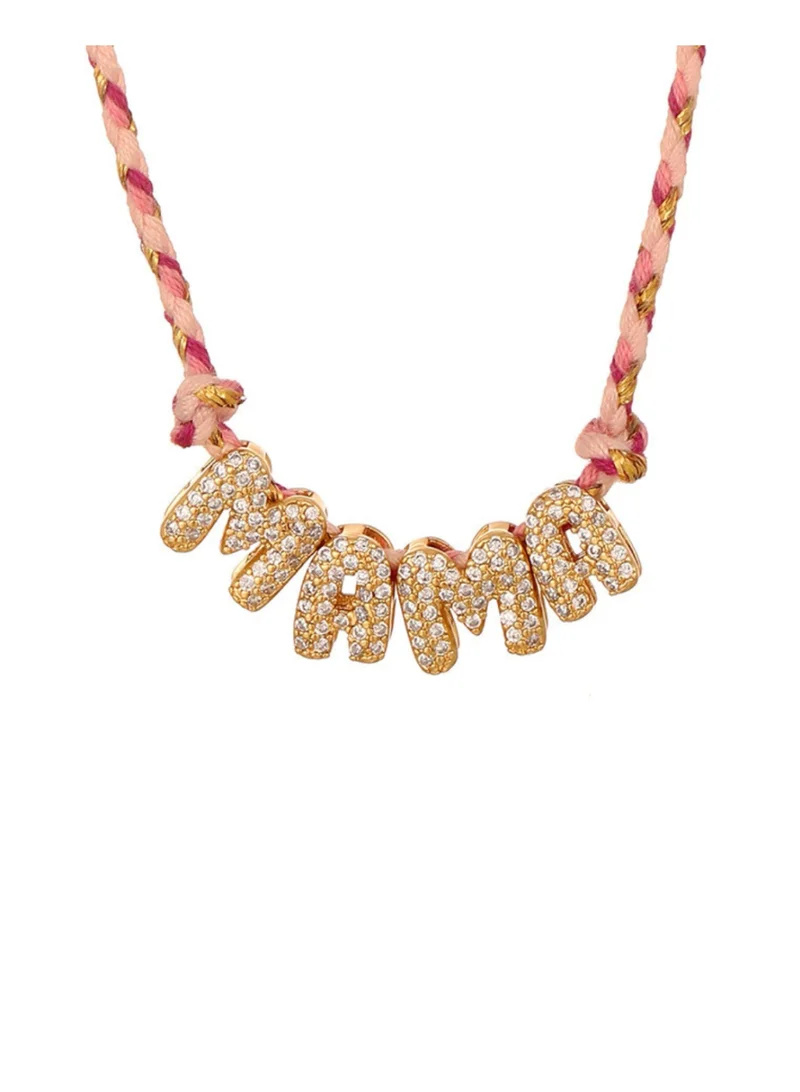 "MAMA" Cord Charm Necklace