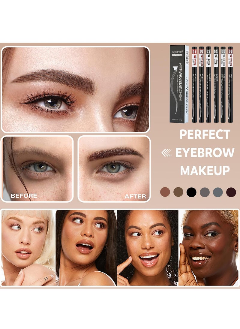Excefore - EXCEFORE EXCEFORE 6 Pack Eyebrow Pencil, Long Lasting Waterproof Eyebrow Pen, Natural Looking and Stays on All Day (6 color) - Image 1