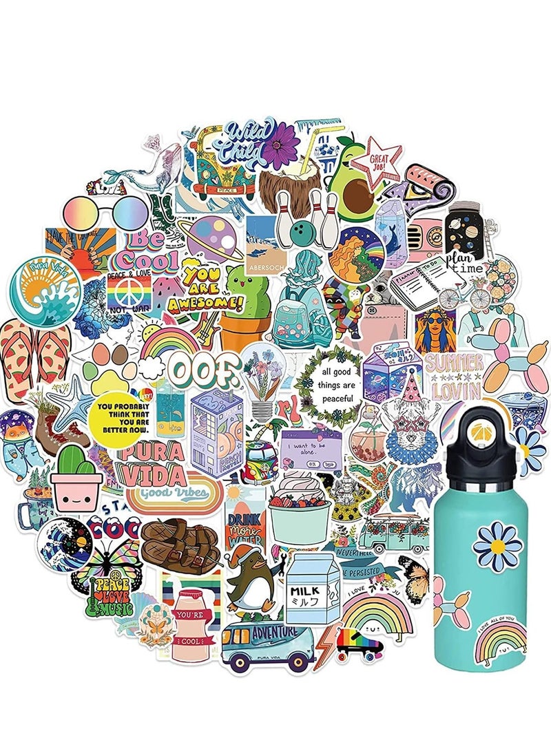 Y&D Cute Stickers for Water Bottles, 100PCS Vinyl Waterproof Aesthetic, Cool Car Skateboard Laptop Hard Hat Suitcase, Perfect Gifts Kids, Teens, Adults - Image 1
