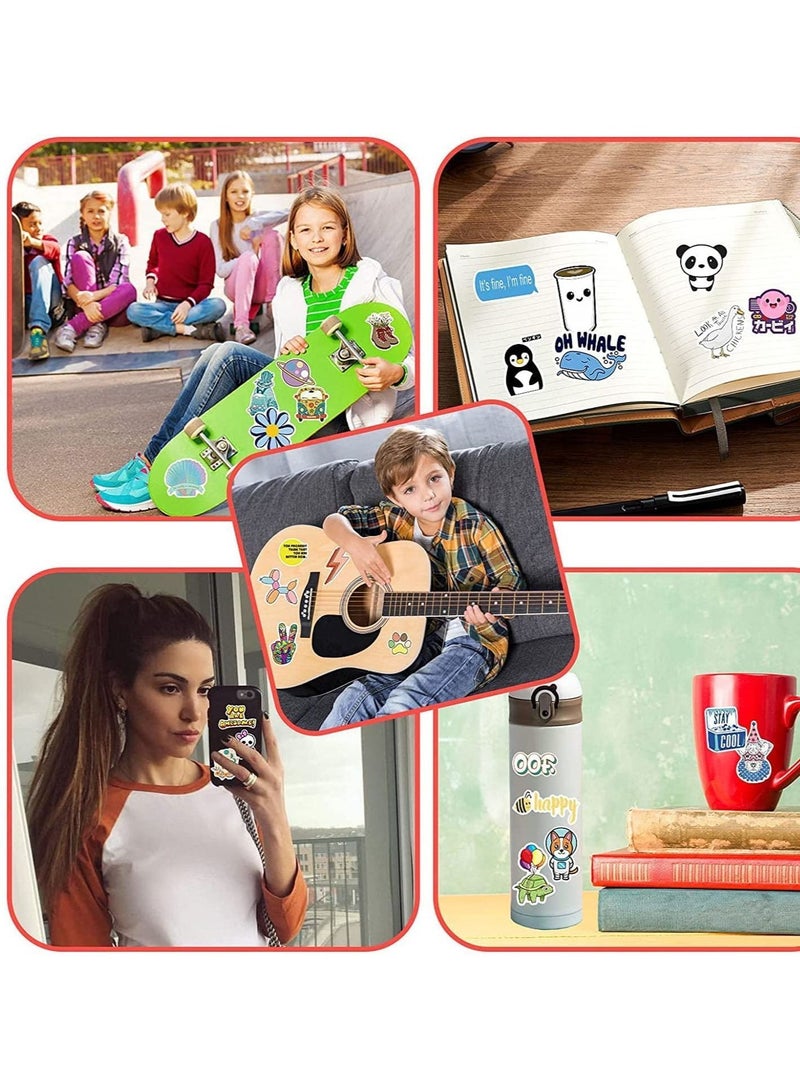 Y&D Cute Stickers for Water Bottles, 100PCS Vinyl Waterproof Aesthetic, Cool Car Skateboard Laptop Hard Hat Suitcase, Perfect Gifts Kids, Teens, Adults - Image 2
