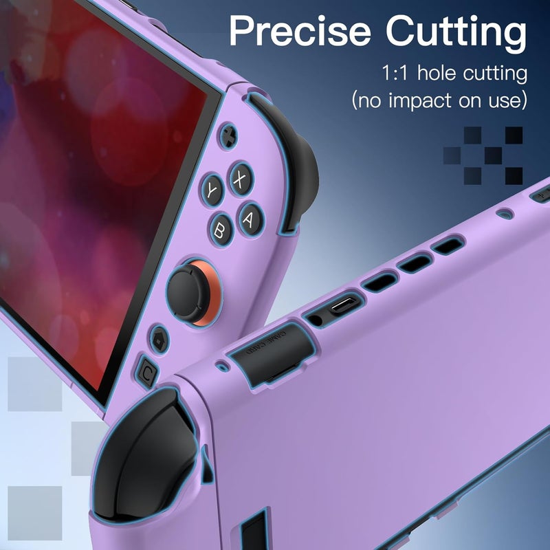 Jetech Slim Dockable Case for Nintendo Switch 2 (2025) 7.9 Inch, Soft TPU Grip Cover for Joy-Con Detachable, Matte Carrying Protective PC Back Shell, Anti-Scratch (Light Purple) - Image 5