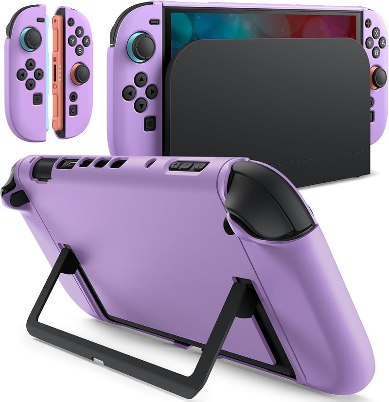 Jetech Slim Dockable Case for Nintendo Switch 2 (2025) 7.9 Inch, Soft TPU Grip Cover for Joy-Con Detachable, Matte Carrying Protective PC Back Shell, Anti-Scratch (Light Purple) - Image 1