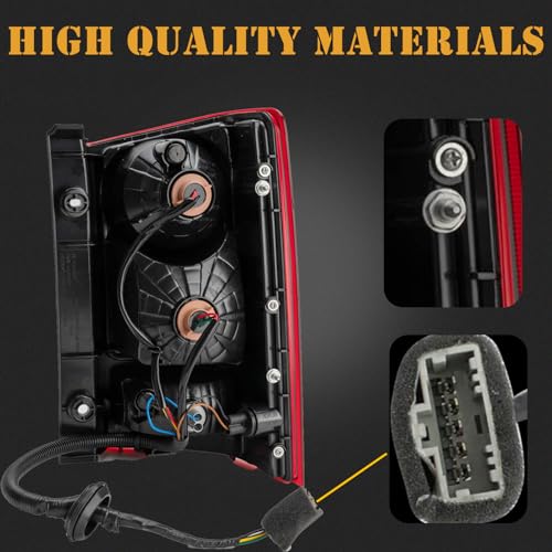 MiKaFex Tail Light Assembly Compatible With 2009 2010 2011 2012 2013 2014 2015 Honda Pilot Left Driver Side Rear Brake Lamps Rear Brake Lamps With Bulb Inside and wiring harness Replace# HO2800174 - Image 3