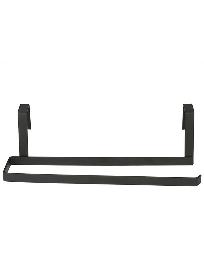 NIBEMINENT Towel Rack Plastic Wrap Holder Black 26x9x8cm - Image 1