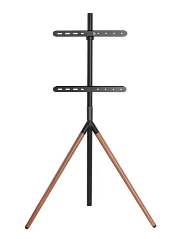 ELTRAZONE Easel Studio TV Floor Stand Mount for 49"–70" Screens, Holds Up to 40KG – Stylish Grey/Walnut Design with Adjustable Height, Sturdy Base, and Easy Assembly – Ideal for Living Rooms, Bedrooms, and Offices - Image 1